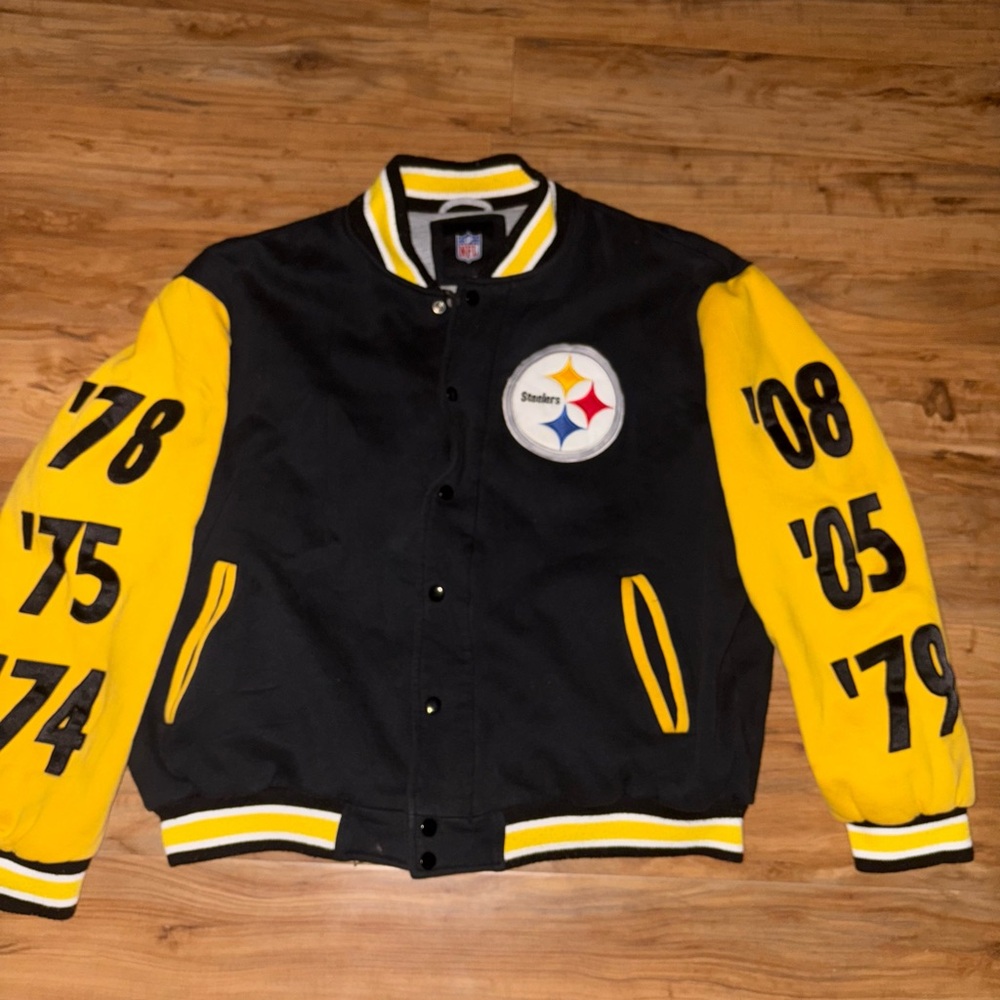 NFL Black and Yellow Steelers Varsity Jacket